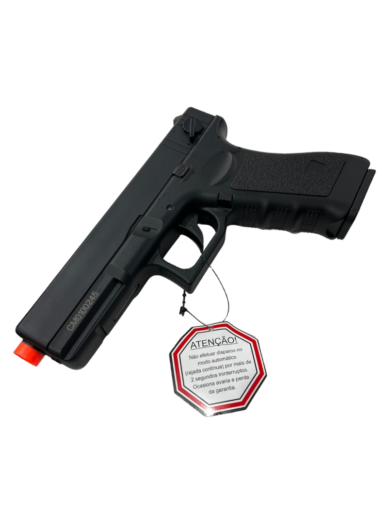 Pistola Airsoft Glock Aep 6mm CM030 Cyma Elétrica Bivolt