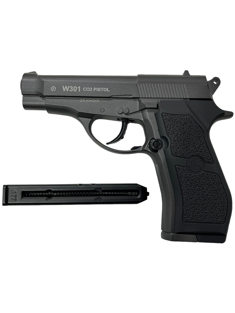 Pistola De Pressão Airgun 4,5mm Wigun W301 CO2 Gás