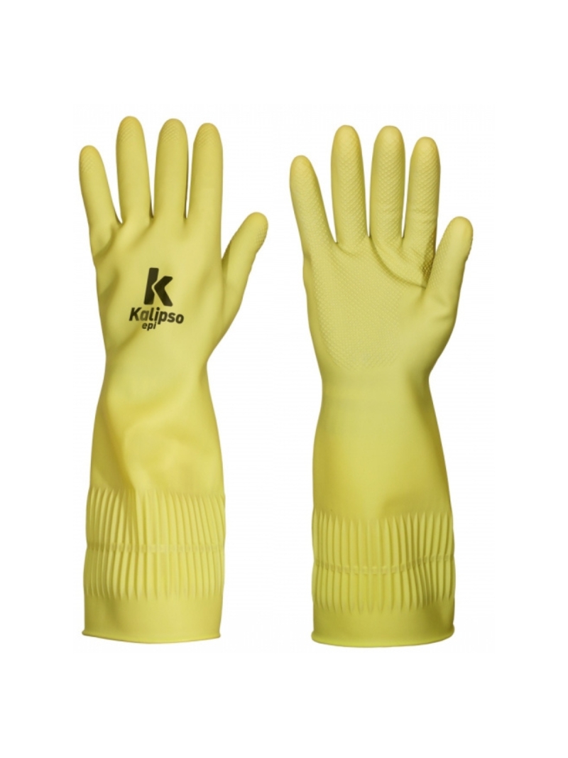Luva Látex Impermeável Kalipso Maiorca Amarela
