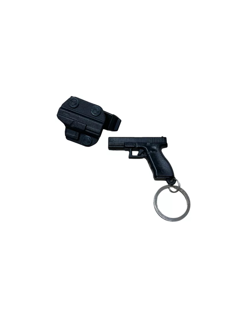 Chaveiro Glock Coldre Removível Holster Bélica Preto