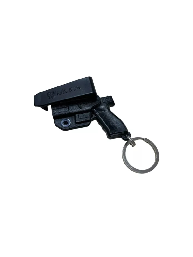 Chaveiro Glock Coldre Removível Holster Bélica Preto