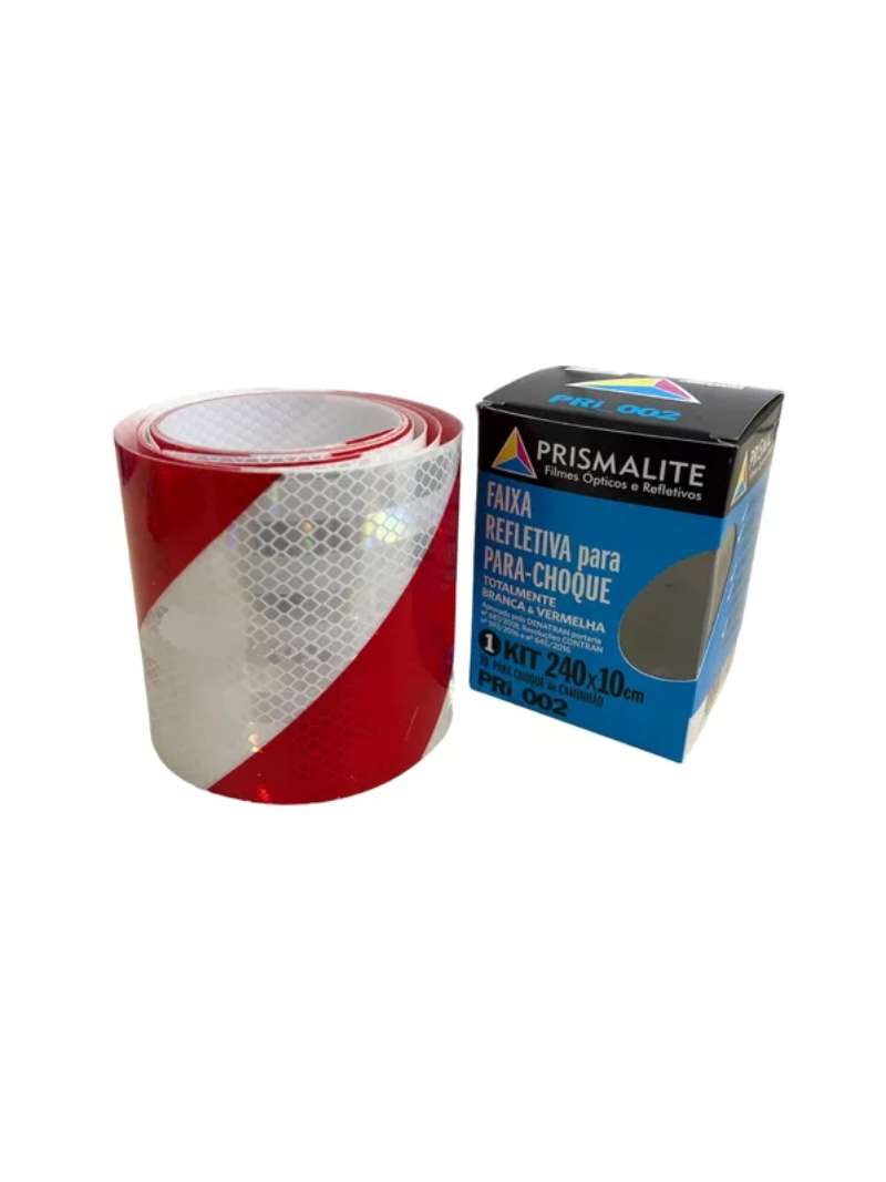 Faixa Refletiva Para-Choque Caminhão Carretas 2,40mx10cm Prismalite
