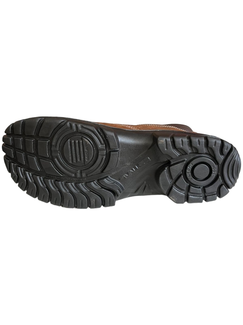 Botina Segurança Estival Marrom Nobuck Bico Plástico