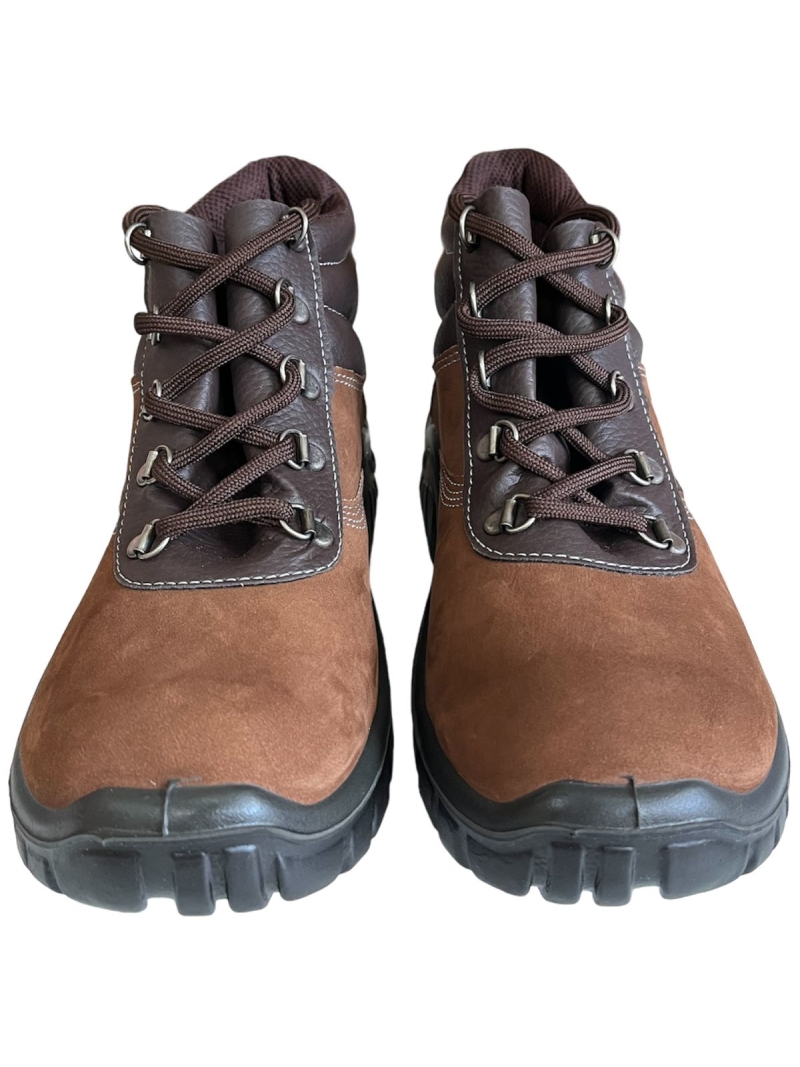 Botina Segurança Estival Marrom Nobuck Bico Plástico