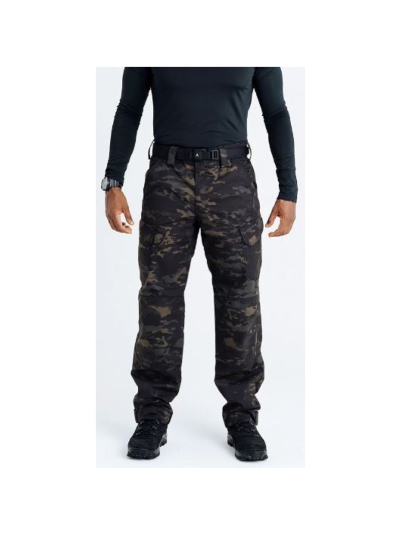 Calça Tática Platoon Camuflada Preta Warskin Invictus Black