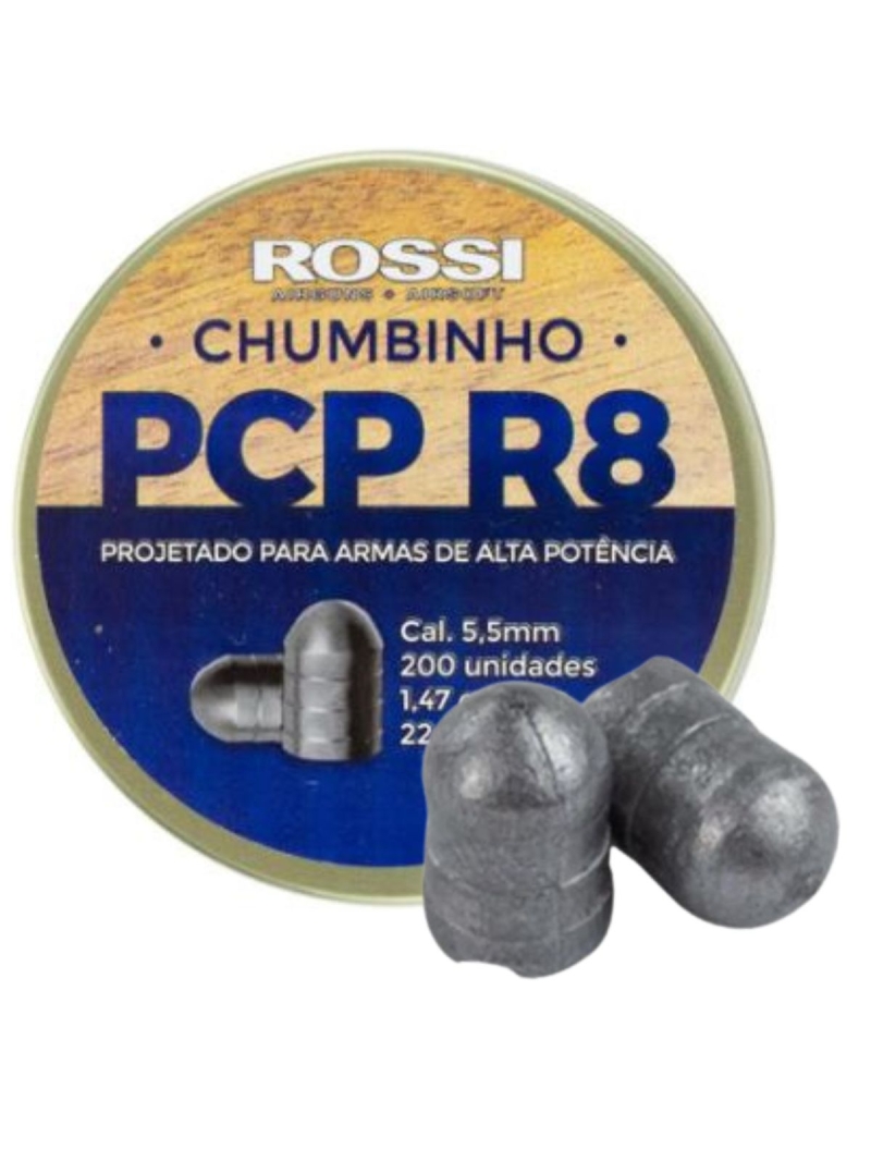 Chumbinho 5,5mm 200un PCP R8 Rossi