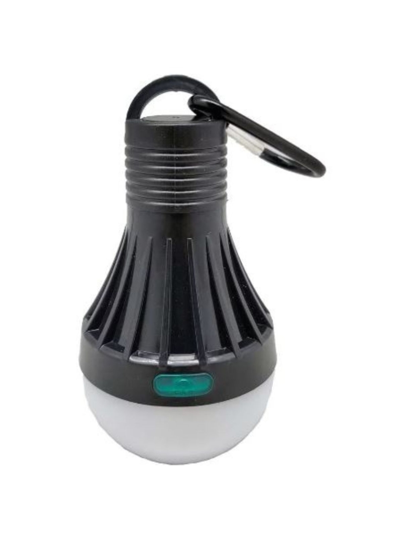 Lâmpada Barraca Led Camplight Preto Echolife C/Mosquetão