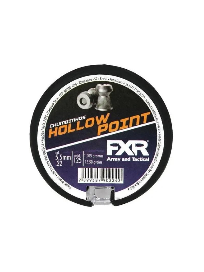 Chumbinho 5,5mm 125un Hollow Point FXR