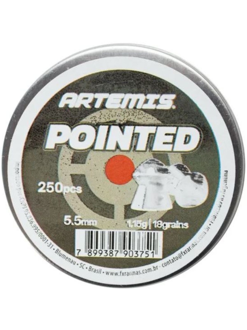 Chumbinho 5,5mm 250un Pointed Artemis 
