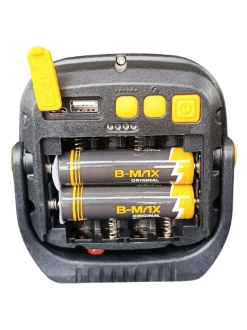 Refletor Led Multifuncional Luz Branca Amarela Usb B-Max