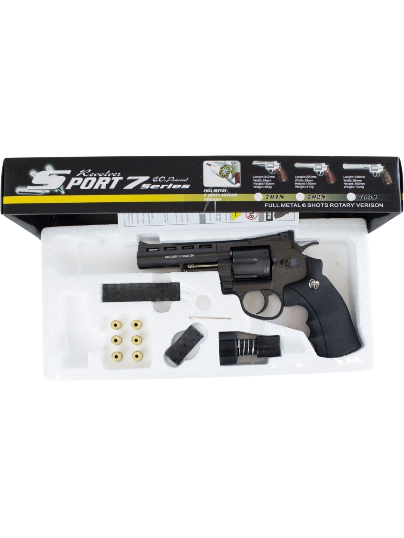 Revólver Pressão Airgun Co2 Oxidado 4,5mm Rossi