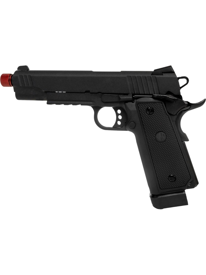 Pistola Airsoft 1911 Hi-Cap Black Ops 6mm Green Gás Blowback Rossi