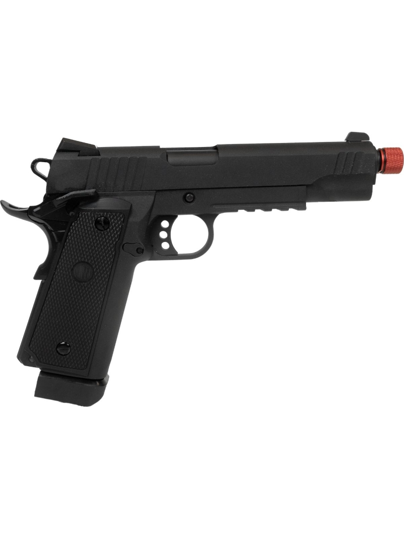 Pistola Airsoft 1911 Hi-Cap Black Ops 6mm Green Gás Blowback Rossi
