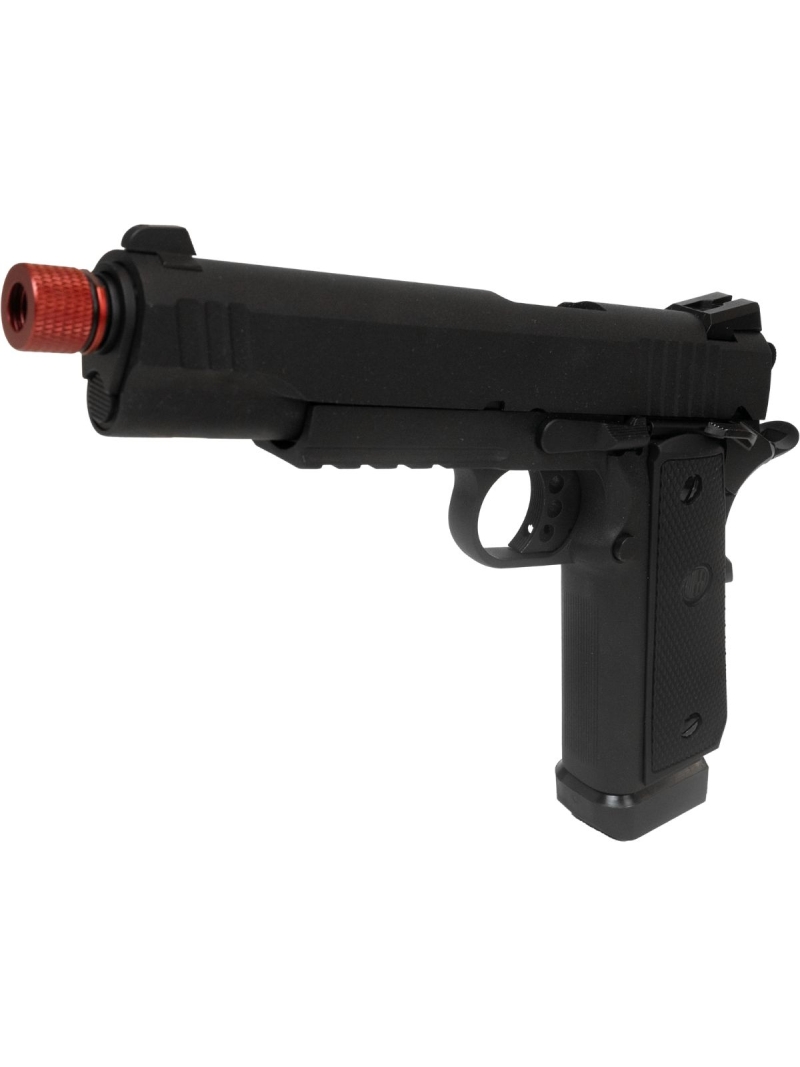 Pistola Airsoft 1911 Hi-Cap Black Ops 6mm Green Gás Blowback Rossi