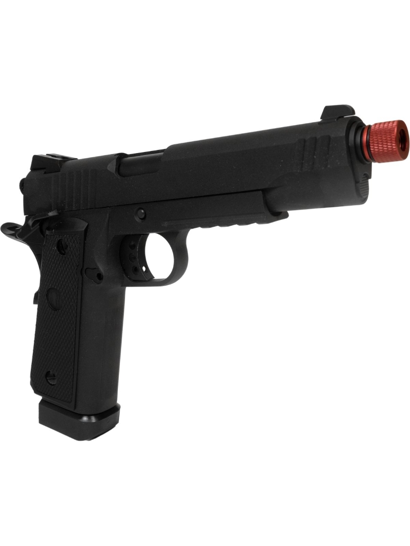 Pistola Airsoft 1911 Hi-Cap Black Ops 6mm Green Gás Blowback Rossi