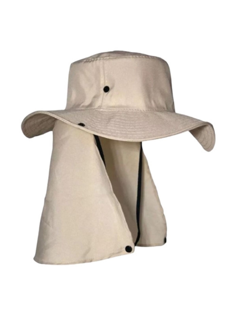 Chapéu Pescador C/Aba Proteção Nuca Pescoço Bege