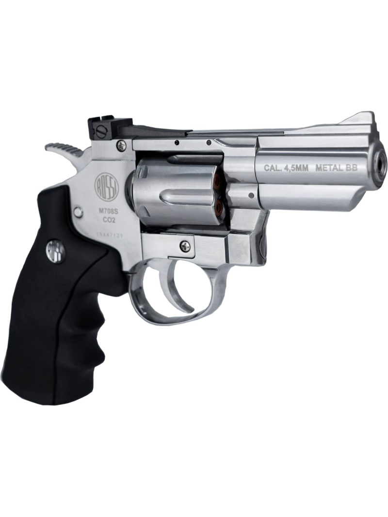 Revólver Pressão M708S Niquelado 6mm Rossi Co2
