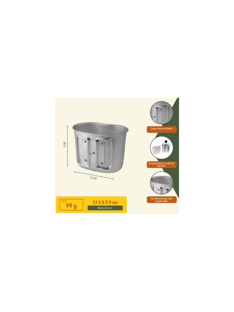 Caneca Cantil Guepardo Alumínio 500ml