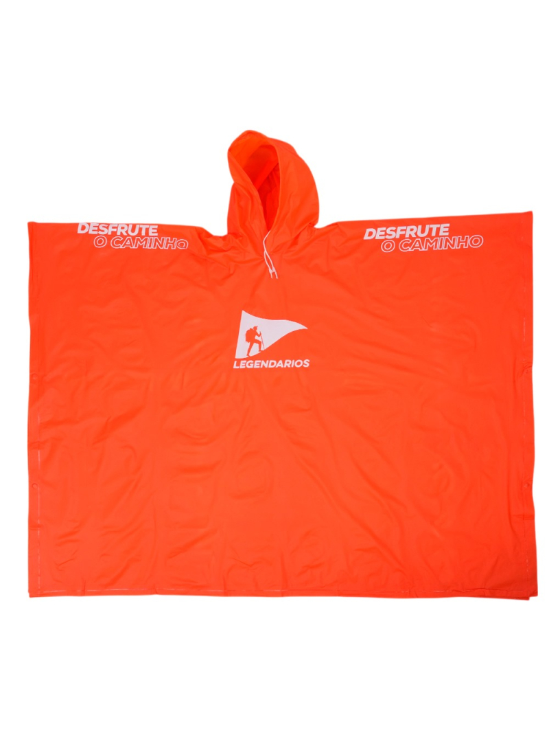 Poncho Laranja Legendarios Abrigo Desfrute o Caminho Nautika
