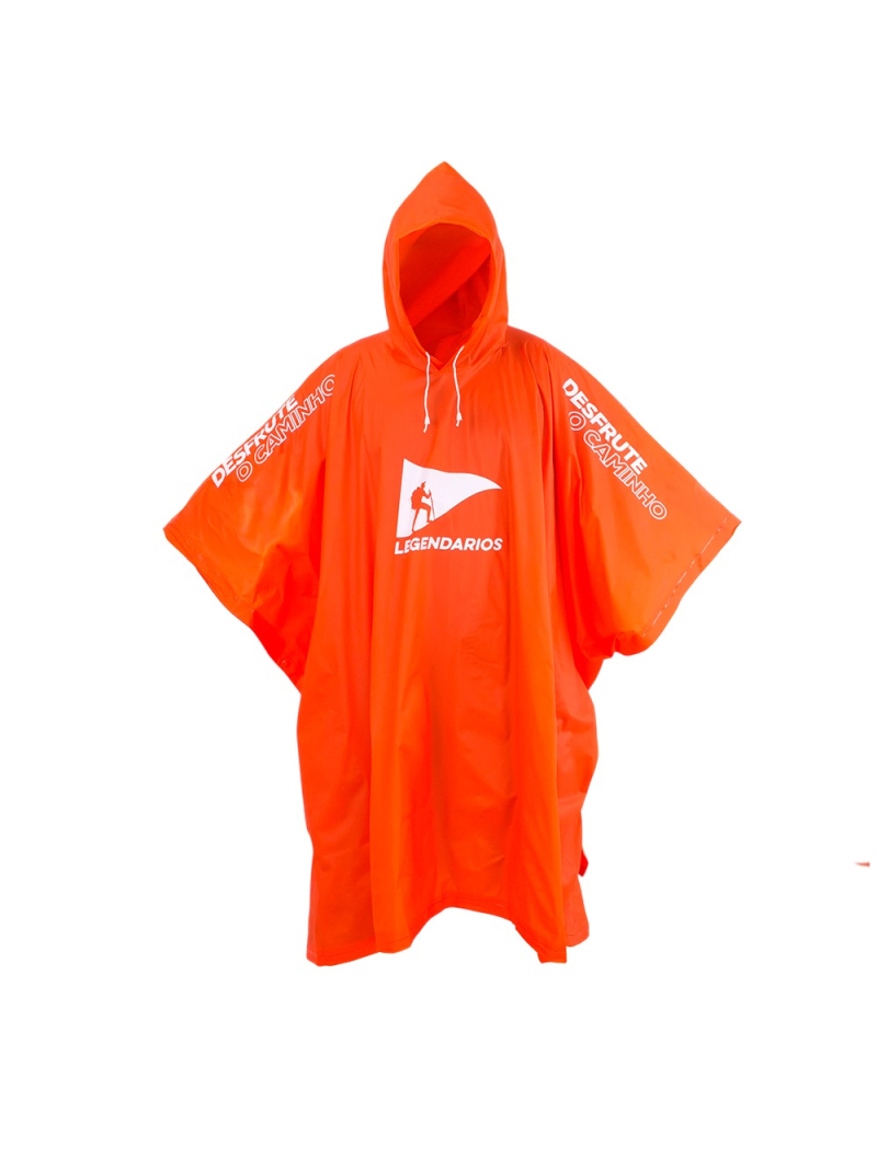 Poncho Laranja Legendarios Abrigo Desfrute o Caminho Nautika