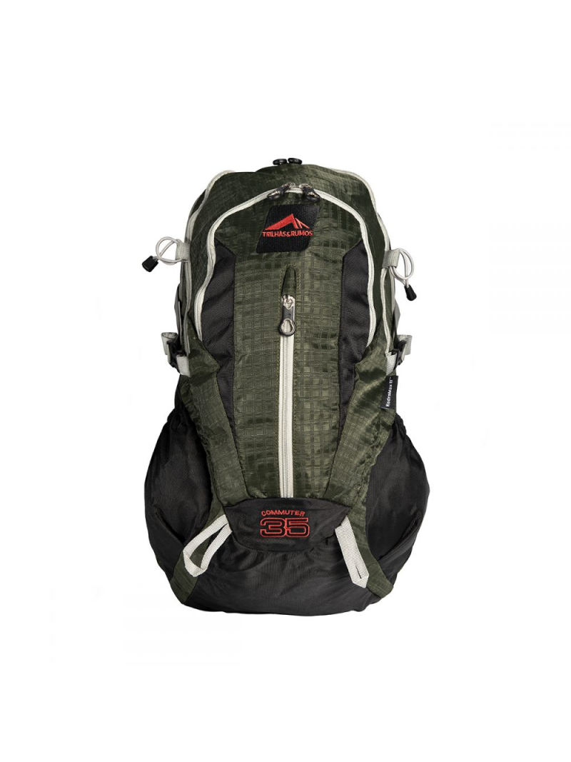 Mochila Commuter Verde 35 Litros Trilhas E Rumos C/Capa de Chuva