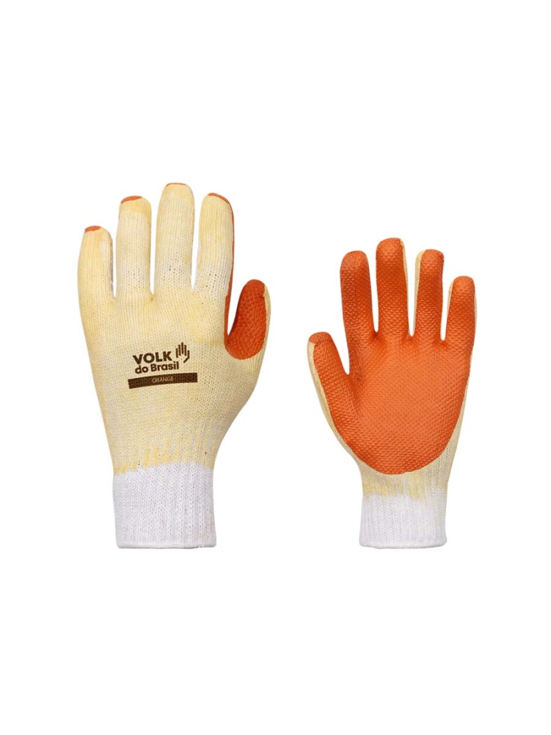Luva De Segurança Resistência Abrasiva e Térmica 250° Volk Laranja