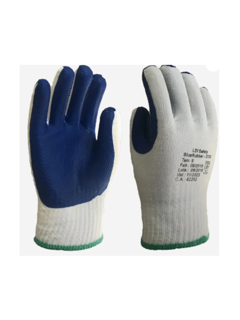Luva De Segurança Bluerubber Branca Ldi Emborrachada