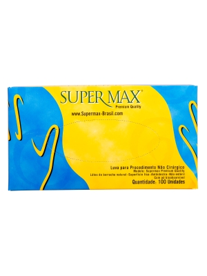 imagem do produto Luva Procedimento Não Cirúrgico Latex Lisa Com Pó Supermax 100un